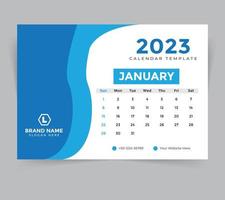 desk calendar template for new year 2023 vector