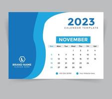 desk calendar template for new year 2023 vector