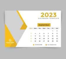 desk calendar template for new year 2023 vector