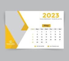 desk calendar template for new year 2023 vector