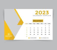 desk calendar template for new year 2023 vector