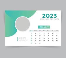 desk calendar template for new year 2023 vector