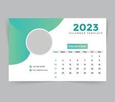 plantilla de calendario de escritorio para el año nuevo 2023 vector