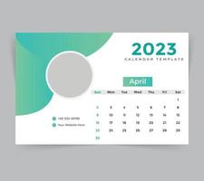 plantilla de calendario de escritorio para el año nuevo 2023 vector