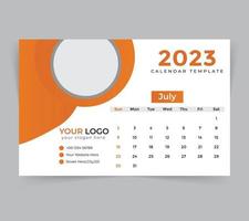 desk calendar template for new year 2023 vector