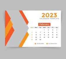 plantilla de calendario de escritorio para el año nuevo 2023 vector