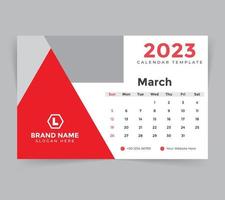 desk calendar template for new year 2023 vector