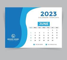 desk calendar template for new year 2023 vector