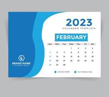 desk calendar template for new year 2023 vector