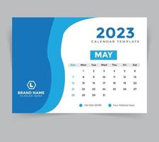 desk calendar template for new year 2023 vector