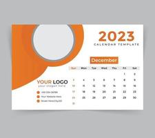 desk calendar template for new year 2023 vector