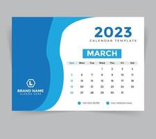 desk calendar template for new year 2023 vector