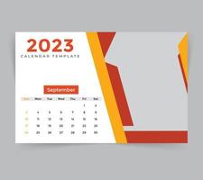 plantilla de calendario de escritorio para el año nuevo 2023 vector