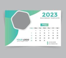desk calendar template for new year 2023 vector