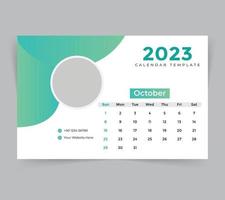 plantilla de calendario de escritorio para el año nuevo 2023 vector