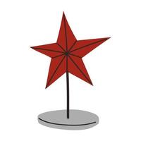 Christmas star or tree topper. Hand drawn winter illustration vector