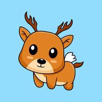 Vector illustration of cute deer cartoon character