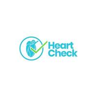 body anatomy heart with checkmark health logo design vector