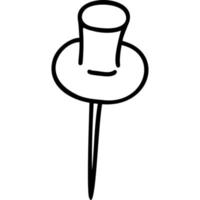 Stationery. Paper needle pushpin vector