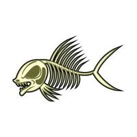 ilustración de esqueleto de pescado vector