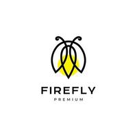 firefly geometric line abstract minimalist logo design vector