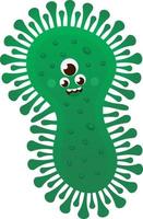 Childish virus illustration in cartoon style for poster design or print vector