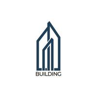 logotipo de arquitectura para empresa de construcción en estilo minimalista vector