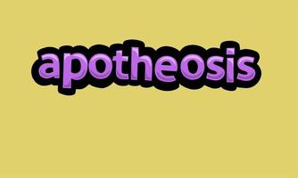 APOTHEOSIS writing vector design on a yellow background