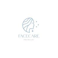 shine face care women and hair aesthetic minimalist logo design vector