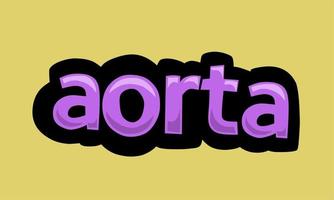 AORTA writing vector design on a yellow background