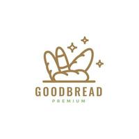 bread breakfast food minimal logo design vector