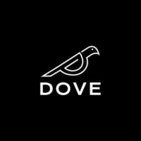 bird dove geometric modern logo design vector