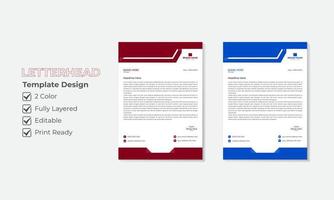 Corporate business letterhead template design vector