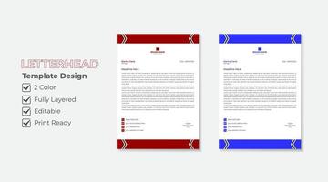Minimalist Corporate letterhead template design vector