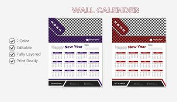 Print ready 2023 wall calendar template design vector