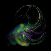 green abstract element on black background, digital graphic, background, modern design photo