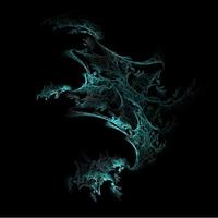 blue abstract element on black background, digital graphic, background, modern design photo