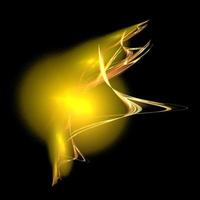 yellow abstract element on black background, digital graphic, background, modern design photo