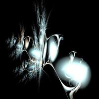 white abstract element on black background, digital graphic, background, modern design photo