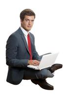 businessman with netbook photo