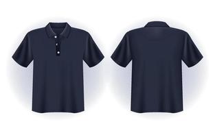 3D Black Polo Shirt Mock Up vector