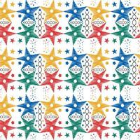 pattern design with stars, dots and lines vector