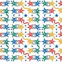 pattern design with stars, dots and lines vector