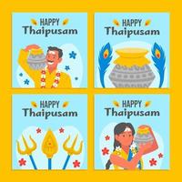 Man and Woman Celebrate Thaipusam Festival vector