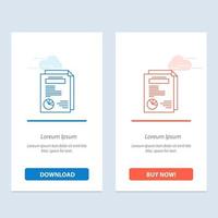 Page Layout Report Presentation  Blue and Red Download and Buy Now web Widget Card Template vector