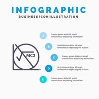 fórmula matemática fórmula matemática educación plantilla de infografía azul plantilla de icono de línea de vector de 5 pasos