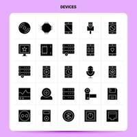 Solid 25 Devices Icon set Vector Glyph Style Design Black Icons Set Web and Mobile Business ideas design Vector Illustration