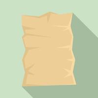 Used eco paper pack icon, flat style vector
