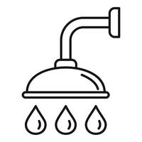 Shower icon, outline style vector