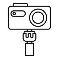 Professional action camera icon, outline style vector